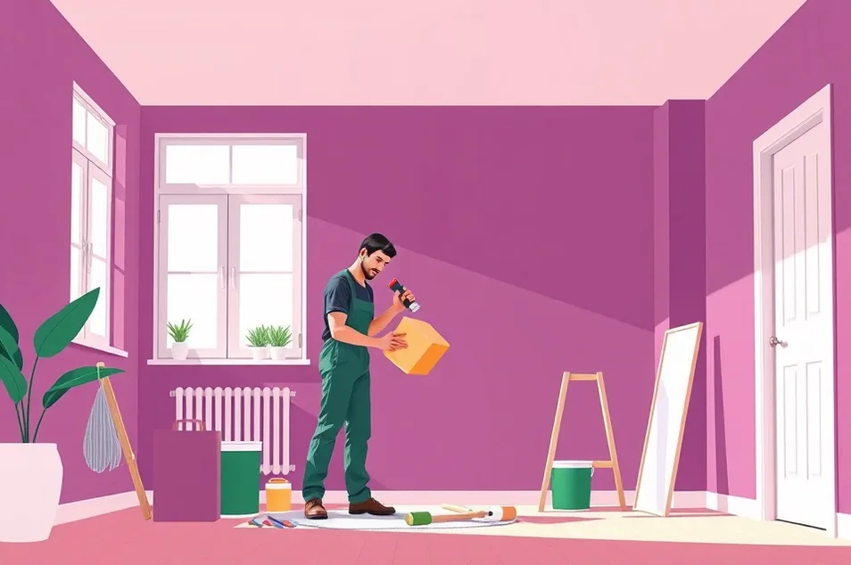 Intérieur rénové après travaux de peinture à Vernouillet